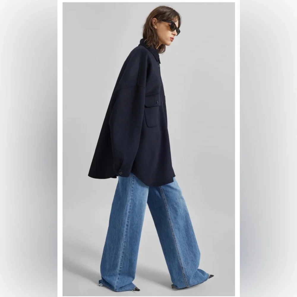 The Frankie Shop Dallas wool oversized shirt - Picture 2 of 3